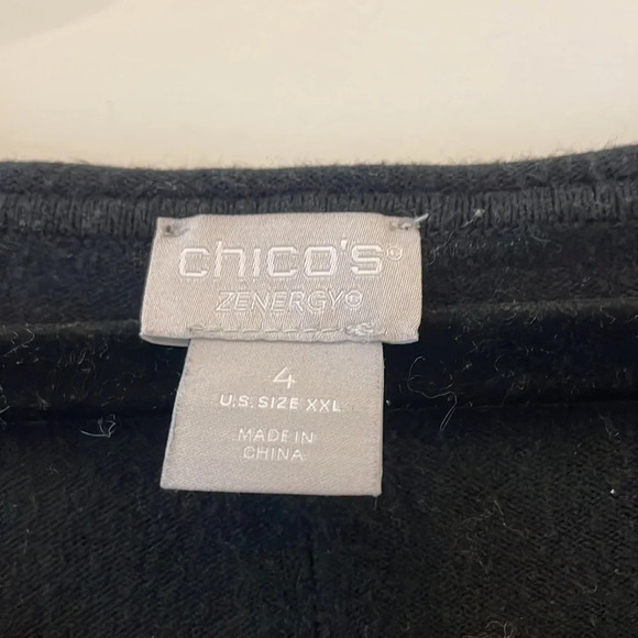 Chico’s Zenergy black sweater‎ size XXL - Picture 2 of 6